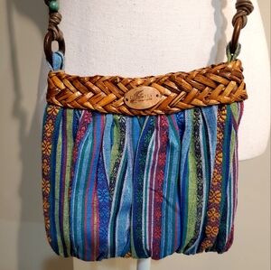 Cappelli Straworld Boho Aztec Fabric Small Crossbody Purse